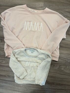 Rae Dunn Mommy and Me matching sweatshirt set